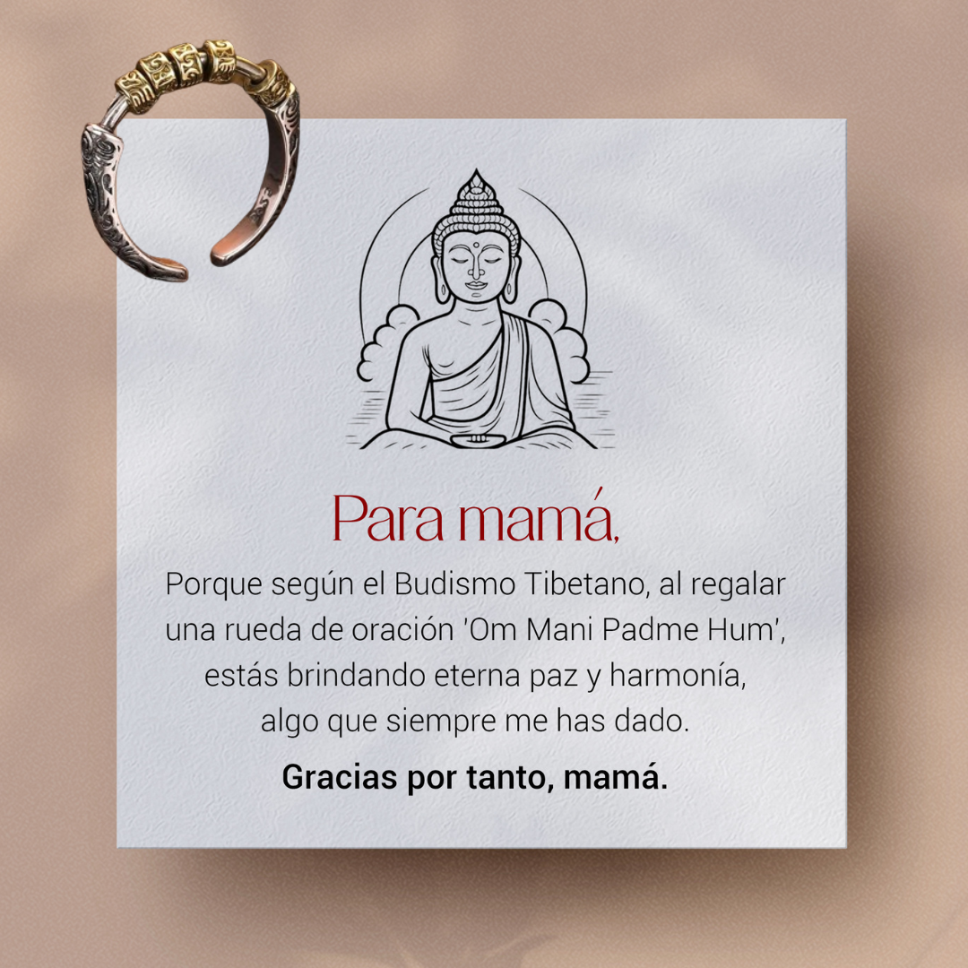 Anillo ZEN TIBETANO Antiestrés 2x1 + Nota Personalizada