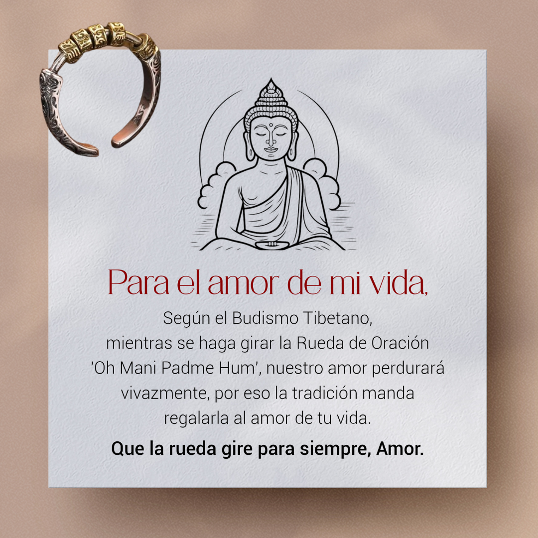 Anillo ZEN TIBETANO Antiestrés 2x1 + Nota Personalizada