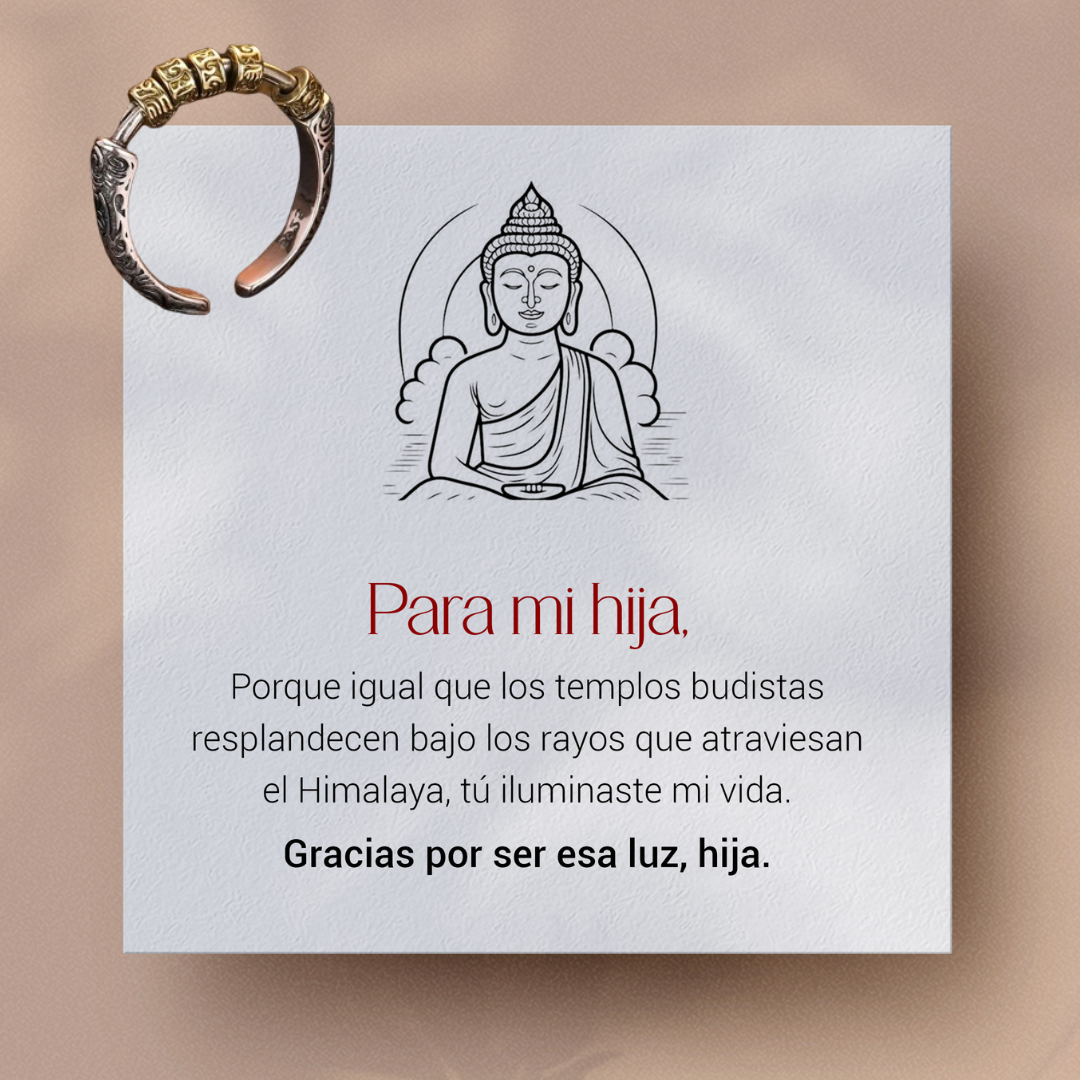 Anillo ZEN TIBETANO Antiestrés 2x1 + Nota Personalizada