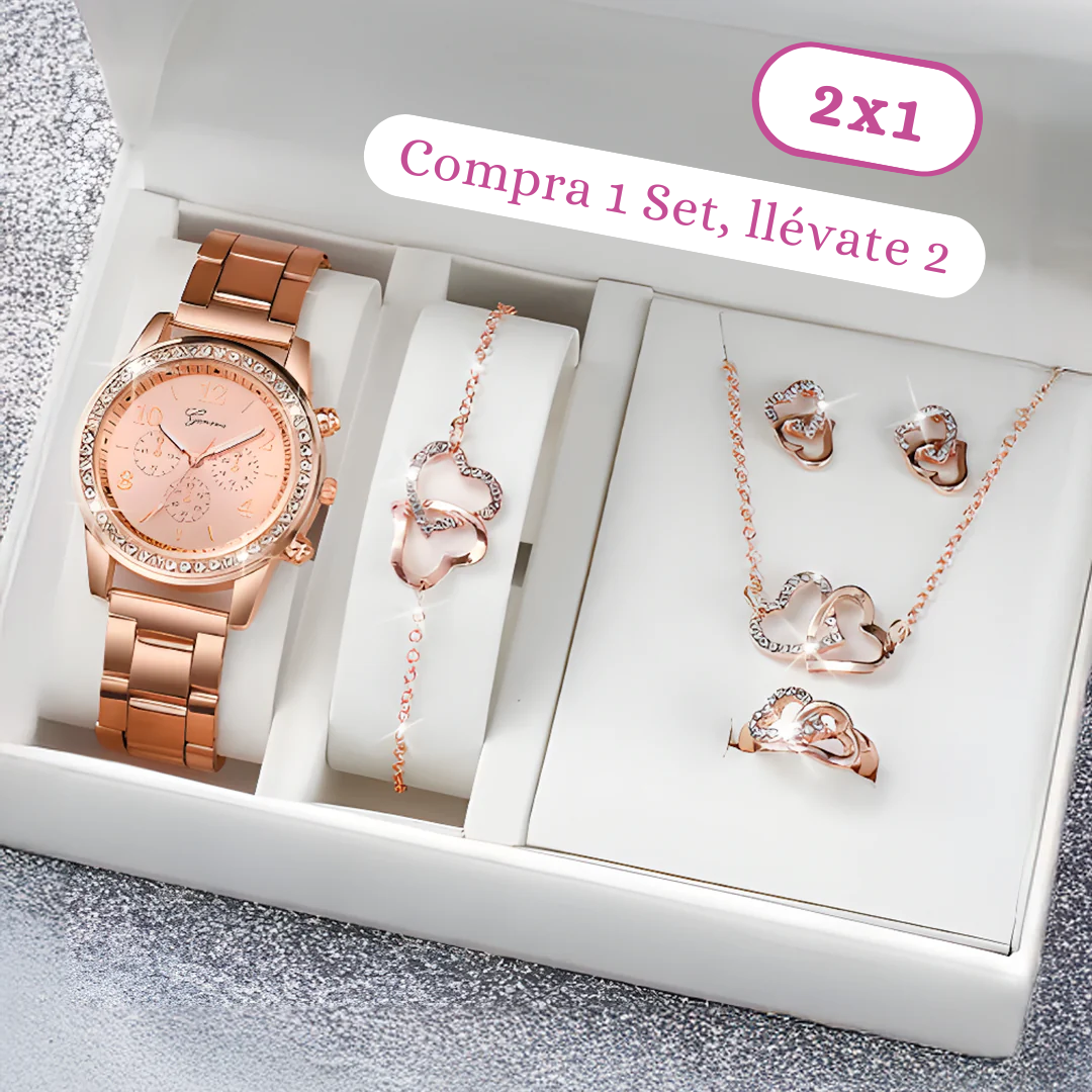 SET GLAMOUR de Oro Rosa (Oferta 2x1)