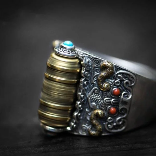 Anillo ZEN TIBETANO Antiestrés 2x1 +Nota personalizada