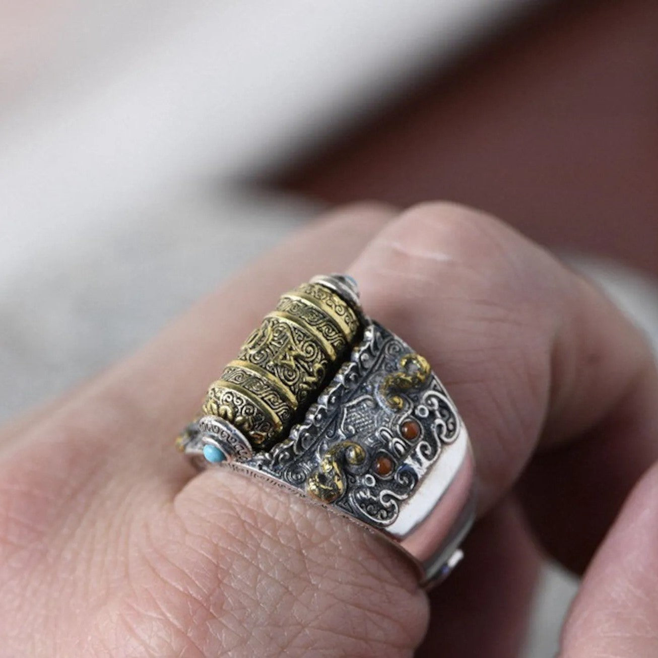 Anillo ZEN TIBETANO Antiestrés 2x1 +Nota personalizada
