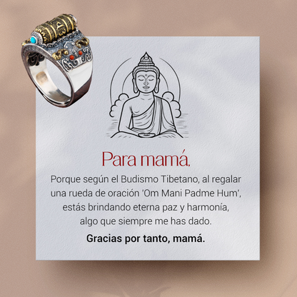 Anillo ZEN TIBETANO Antiestrés 2x1 +Nota personalizada