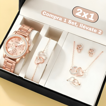 SET GLAMOUR de Oro Rosa (Oferta 2x1)