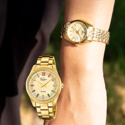 3X1 - RELOJ FUERZA DORADA