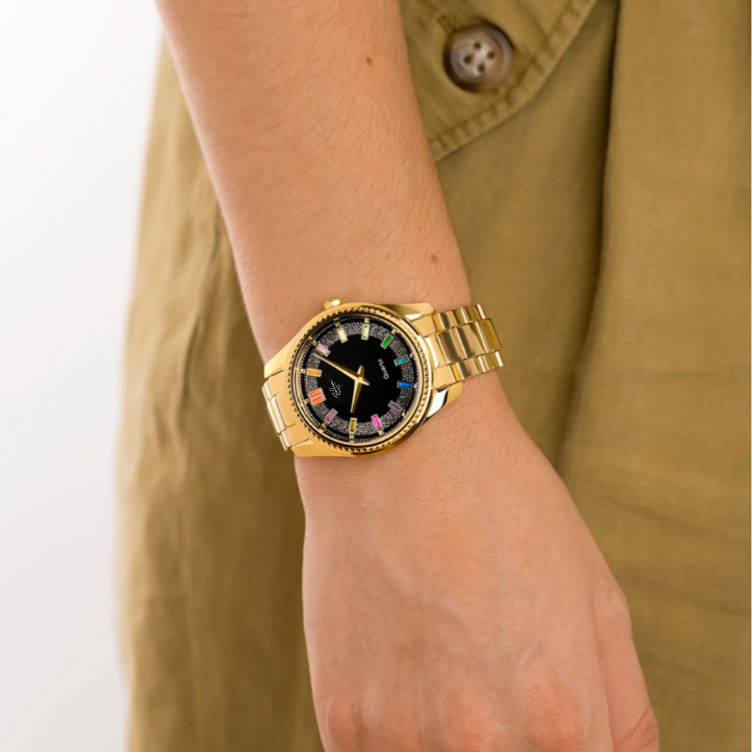 3X1 - RELOJ FUERZA DORADA