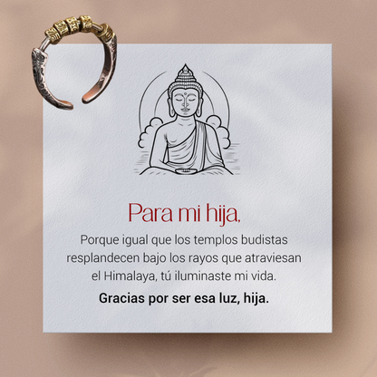 Anillo ZEN TIBETANO Antiestrés 2x1 + Nota Personalizada