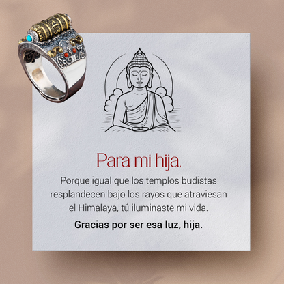 Anillo ZEN TIBETANO Antiestrés 2x1 +Nota personalizada