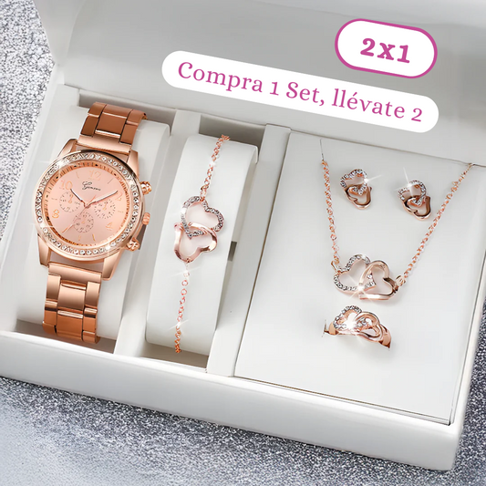 SET GLAMOUR de Oro Rosa (Oferta 2x1)