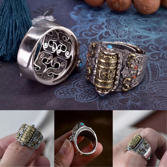 Anillo ZEN TIBETANO Antiestrés 2x1 +Nota personalizada